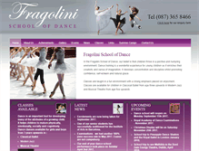 Tablet Screenshot of fragolinischoolofdance.ie